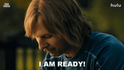 Man Saying I Am Ready In Hulu Ad GIF