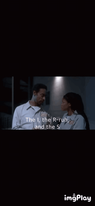 Man Saying I And R-Ruh Next To Woman GIF
