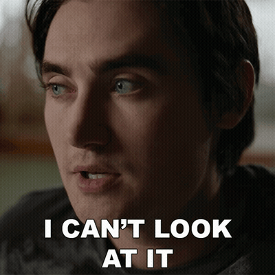 Man Saying I Can't Look At It GIF