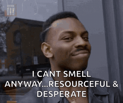 Man Saying I Cant Smell Anyway GIF