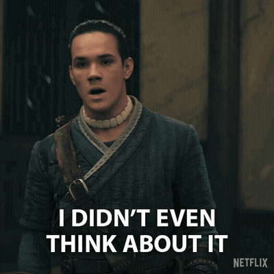 Man Saying I Didn't Even Think About It Netflix Ad GIF