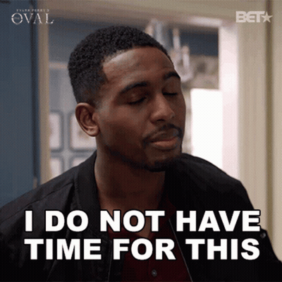 Man Saying I Do Not Have Time For This In Black Jacket GIF
