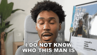 Man Saying I Do Not Know Who This Man Is At Computer GIF