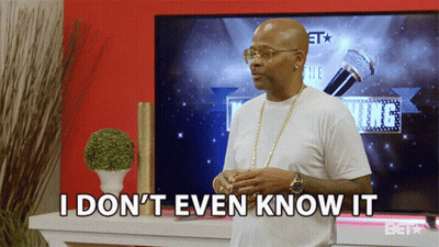 Man Saying I Don't Know In Front Of TV GIF