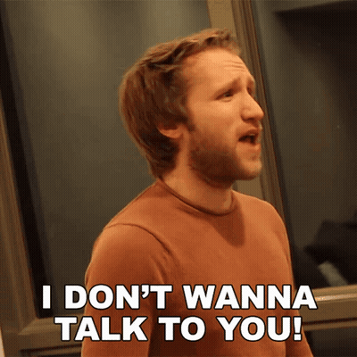 Man Saying I Don't Wanna Talk To You In Front Of Window GIF