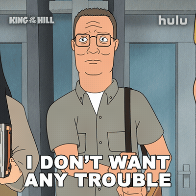 Man Saying I Don't Want Any Trouble GIF