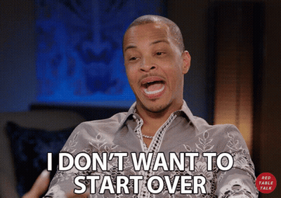 Man Saying I Don't Want To Start Over GIF