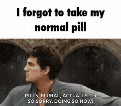 Man Saying I Forgot To Take My Normal Pill GIF