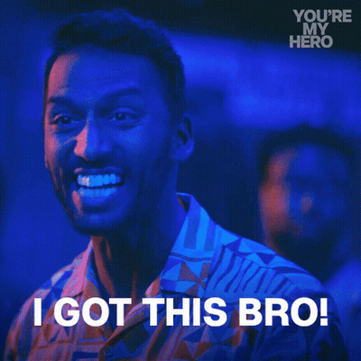 Man Saying I Got This Bro In Blue Light GIF