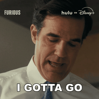 Man Saying I Gotta Go In Front Of Disney Logo GIF