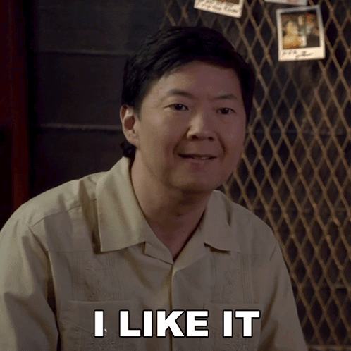 Man Saying I Like It In Front Of Fence GIF