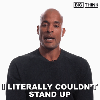 Man Saying I Literally Couldn't Stand Up Think Logo GIF