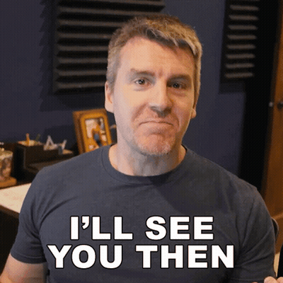 Man Saying I'll See You Then Blue Shirt GIF