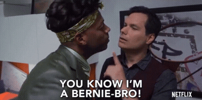 Man Saying I'm A Bernie Bro GIF
