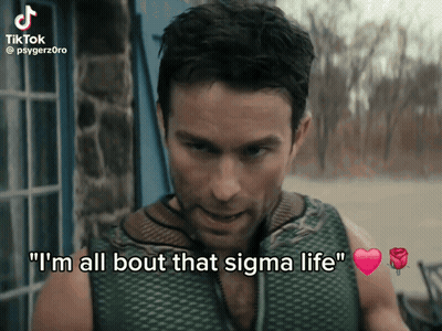 Man Saying I'm All Bout That Sigma Life GIF