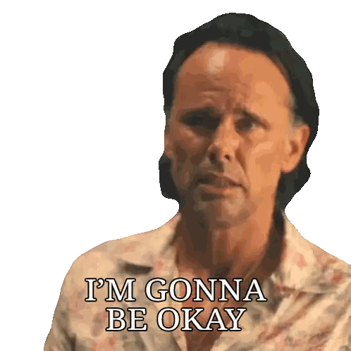 Man Saying I M Gonna Be Okay Sticker