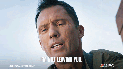 Man Saying I'm Not Leaving You GIF