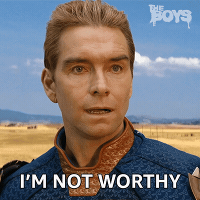 Man Saying I'm Not Worthy In A Field GIF