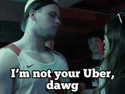Man Saying I'm Not Your Uber Dawg GIF
