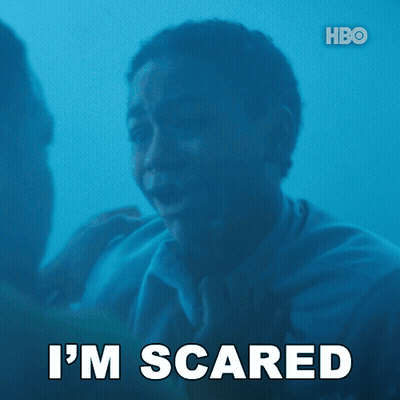 Man Saying I'm Scared GIF
