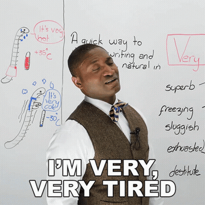 Man Saying I'm Very Very Tired GIF