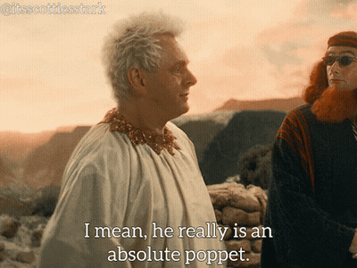 Man Saying I Mean He Really Is An Absolute Poppet Beside Woman GIF