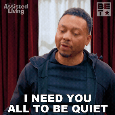 Man Saying I Need You All To Be Quiet GIF