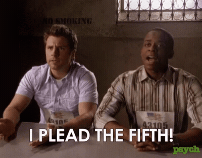Man Saying I Plead The Fifth GIF