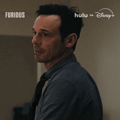 Man Saying I Promise In Front Of Furious On Hulu Poster GIF