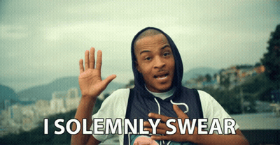 Man Saying I Solemnly Swear Before Mountains GIF