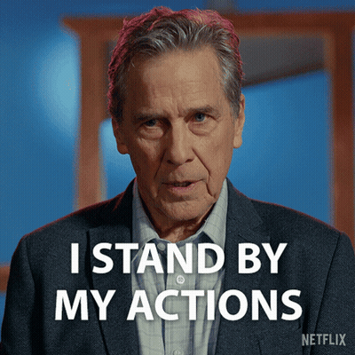 Man Saying I Stand By My Actions GIF