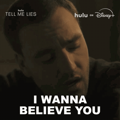 Man Saying I Wanna Believe You Disney GIF