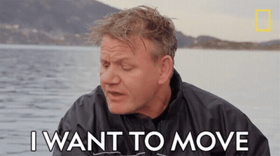 Man Saying I Want To Move In Front Of Lake GIF