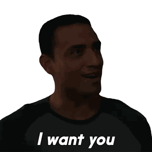 Man Saying I Want You Sticker