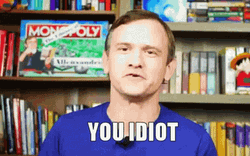 Man Saying Idiot Sandwich GIF