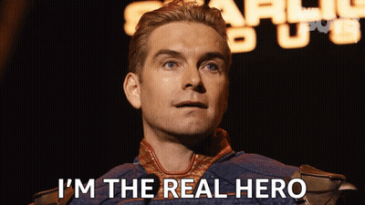 Man Saying Im The Real Hero GIF