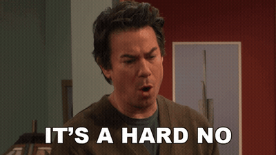 Man Saying It's A Hard No GIF