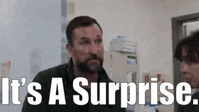 Man Saying It's A Surprise To Woman GIF
