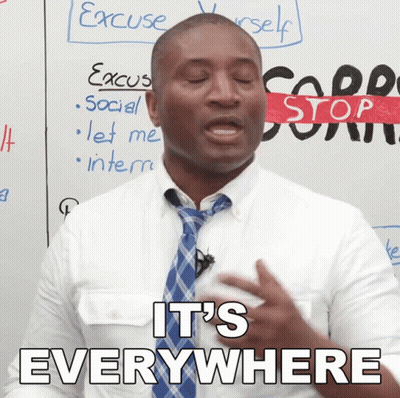 Man Saying It's Everywhere In Front Of Whiteboard GIF