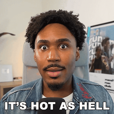 Man Saying It's Hot As Hell GIF