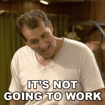 Man Saying It's Not Going To Work In White Shirt GIF