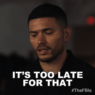 Man Saying It's Too Late For That GIF