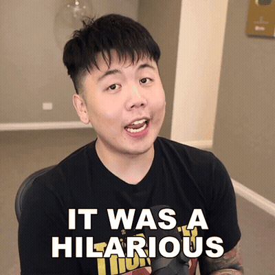 Man Saying It Was Hilarious In Black Shirt GIF