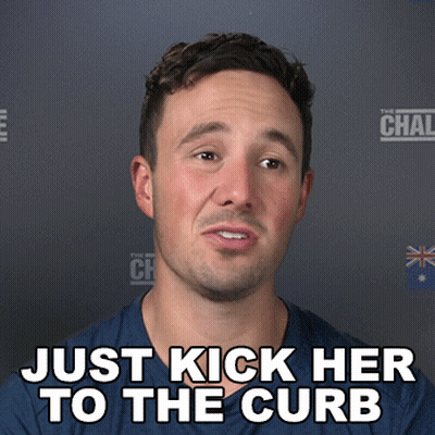 Man Saying Just Kick Her To The Curb GIF