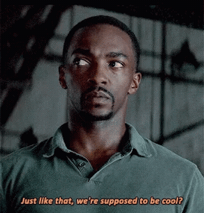 Man Saying Just Like That We're Supposed To Be Cool GIF