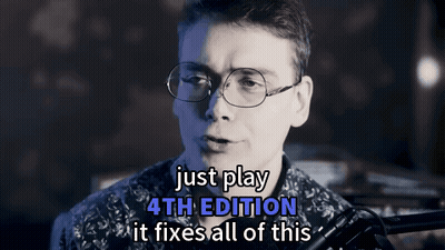 Man Saying Just Play 4Th Edition It Fixes All Of This At Microphone GIF