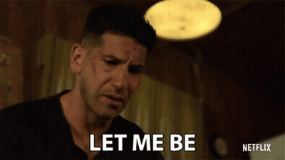 Man Saying Let Me Be In Netflix Ad GIF