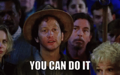 Man Saying Let Me Hear You Say Please In Front Of 50 Cents Sign GIF