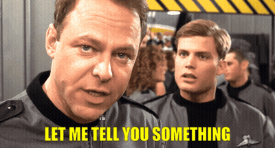 Man Saying Let Me Tell You Something To Another Man GIF