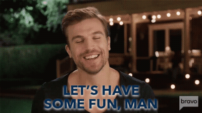 Man Saying Let's Have Some Fun On Bravo GIF